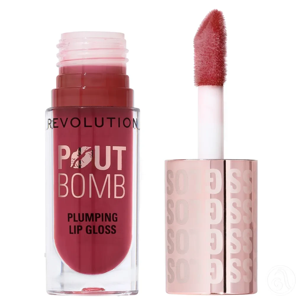 Revolution Sjaj za puniji izgled usana Pout Bomb, Rosewood Rose Pink