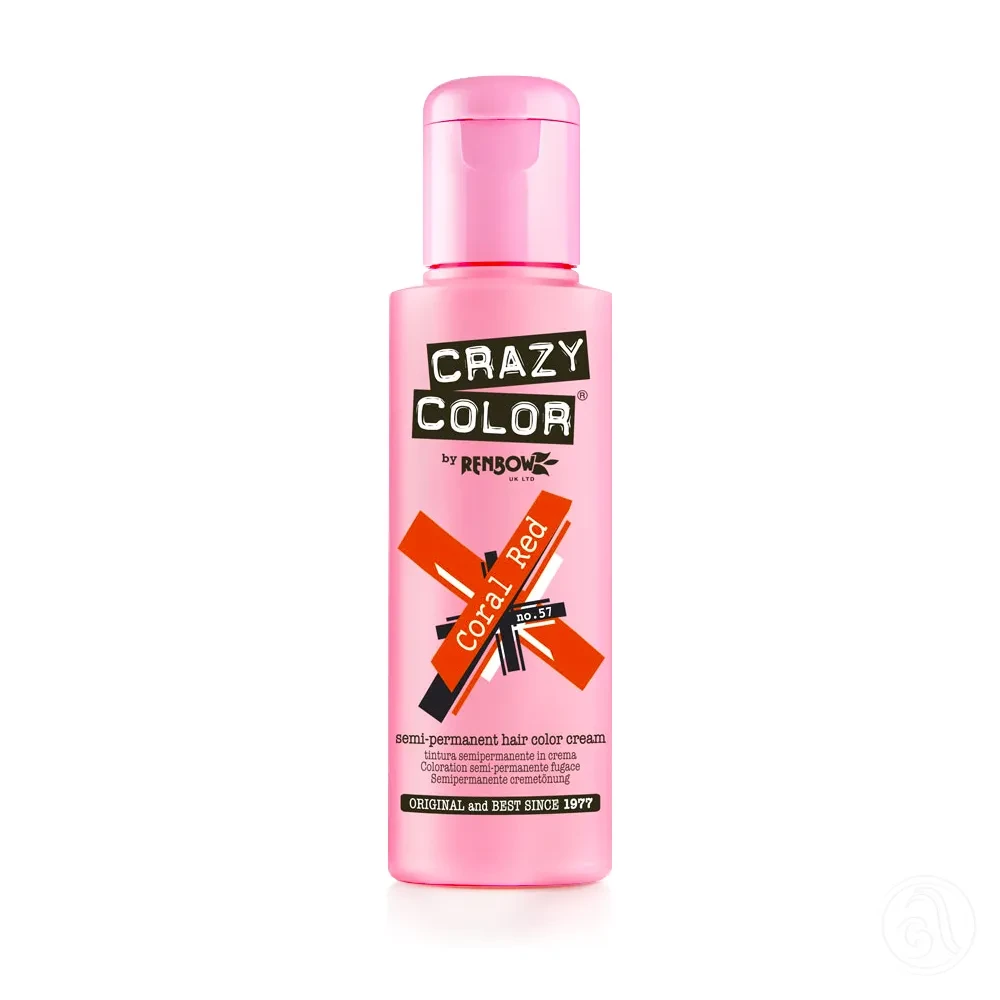 Crazy Color Krema za bojenje kose 100ml, Coral Red