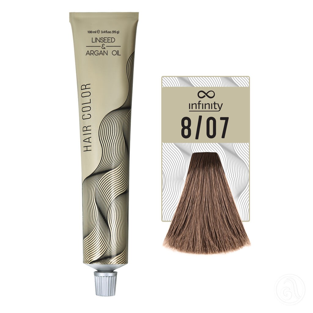 Infinity Farba za kosu, 100ml, 8/07 Svetla duvan-braon