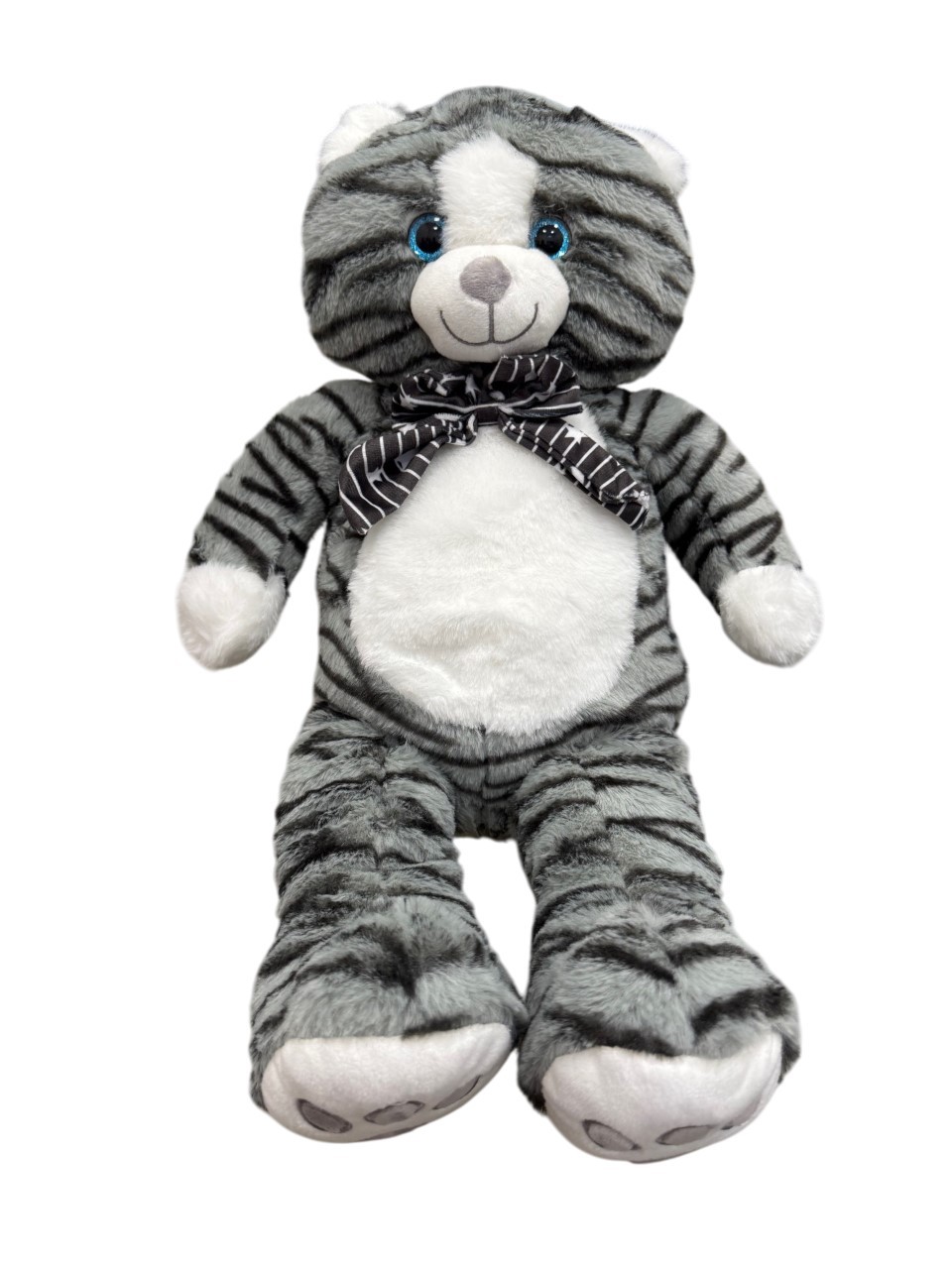 Igračka Pliš Mačka S Mašnom 60cm, Siva