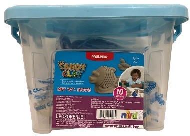 PAULINDA Kinetički pijesak sa 10 modula 2x500g, Plavi