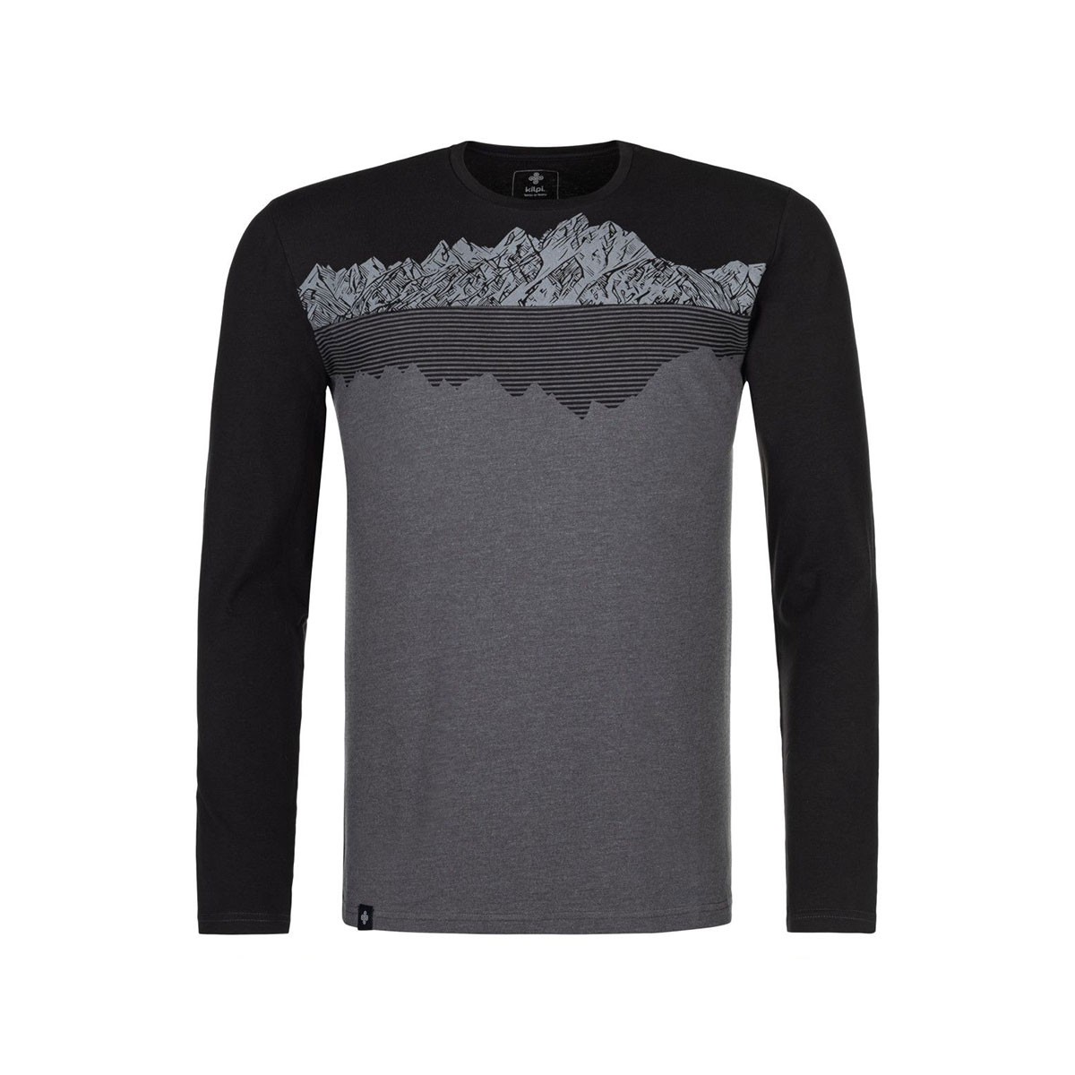 Kilpi Muška majica dugih rukava Drumon-M, Crno-Siva