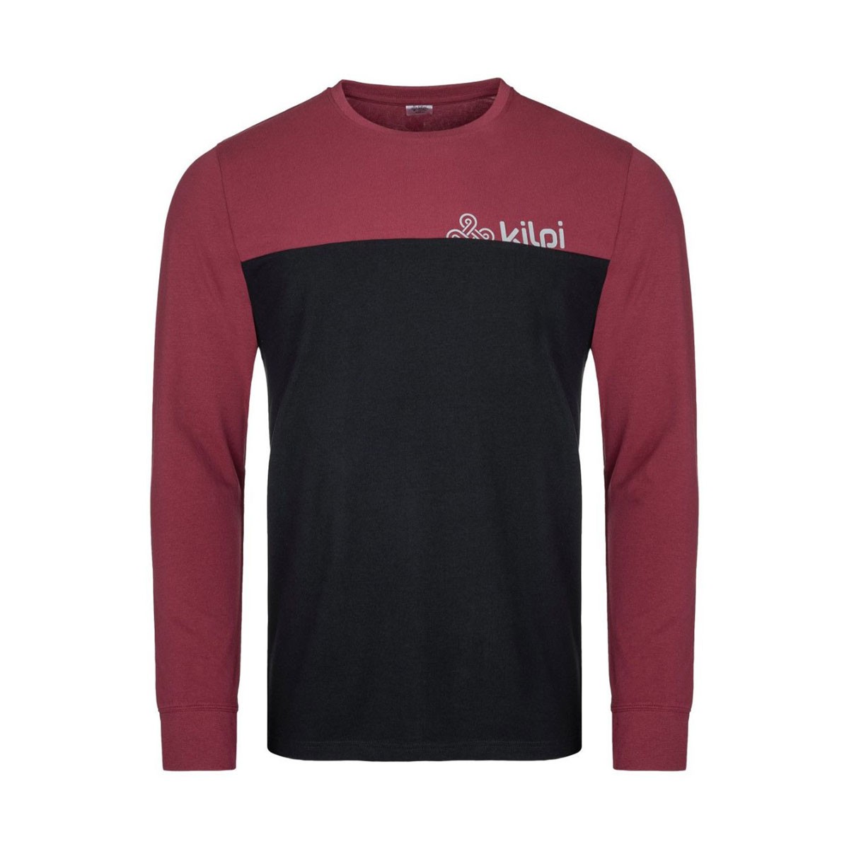 Kilpi Muška sportska majica dugih rukava Base-M, Bordo-Crna