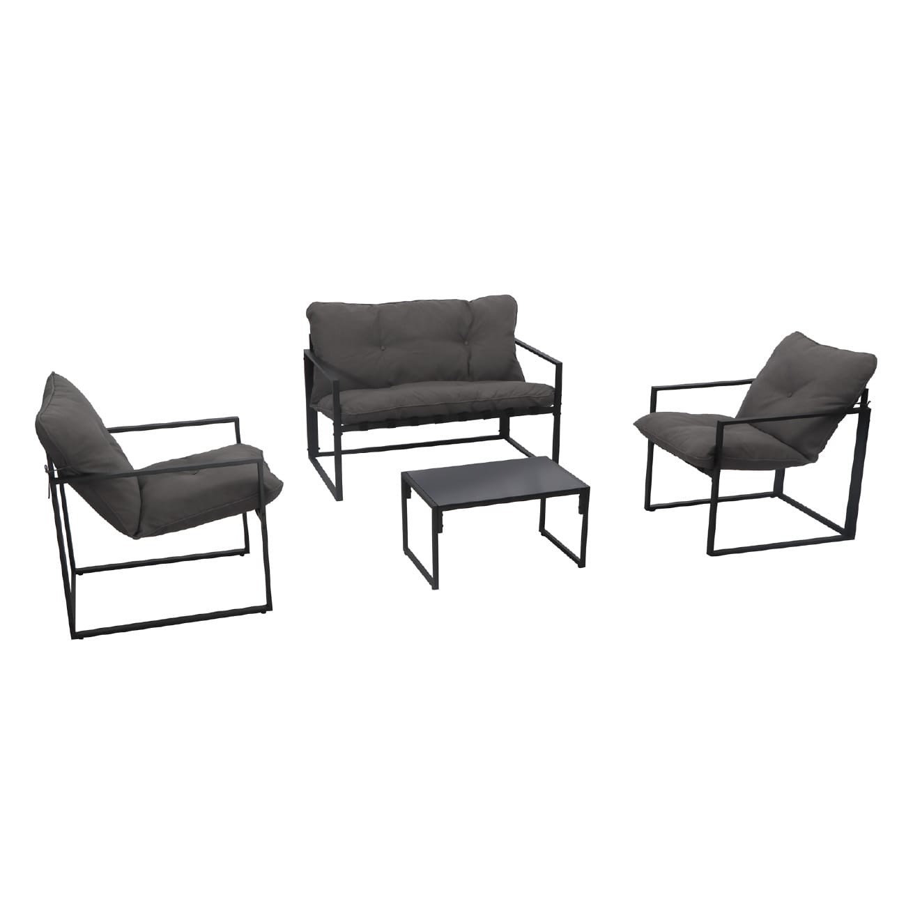 Aranea baštenska garnitura, 4 dijela, Siva