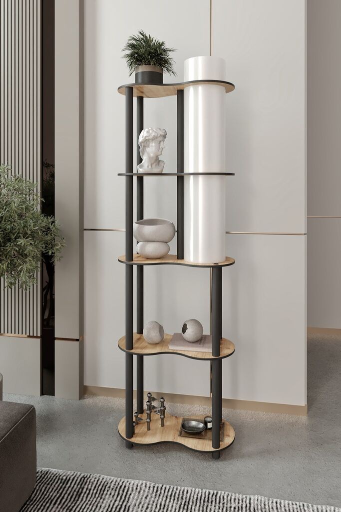 Opviq podna lampa KS-11110, 17x140 cm, IP20, bež-crna