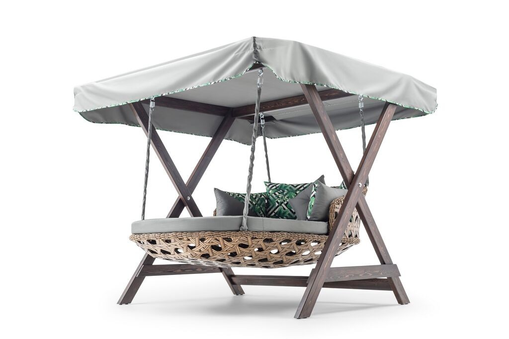 Hanah Home Vrtna ljuljaška Dominic, 188x177x140cm, Siva