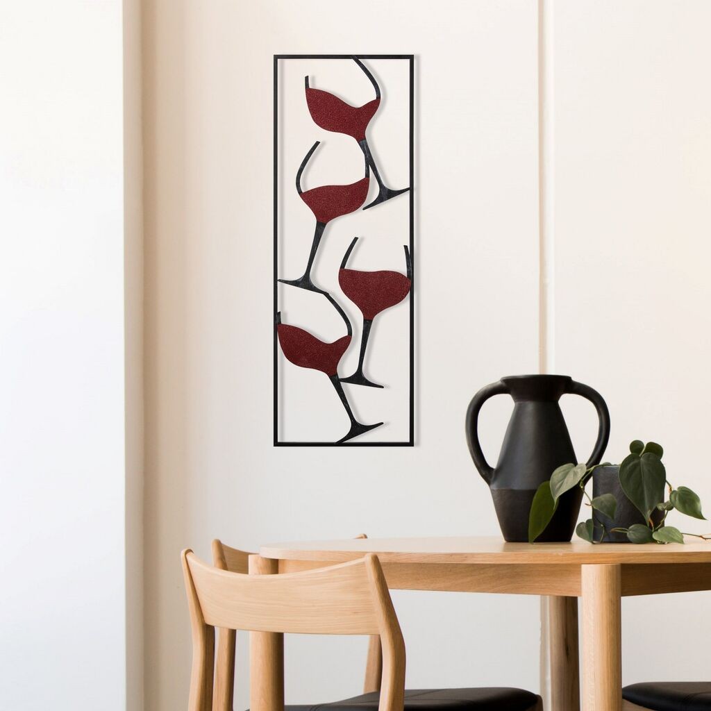 Wallity Zidna dekoracija Vino-1, 32x5x90 cm, Crna