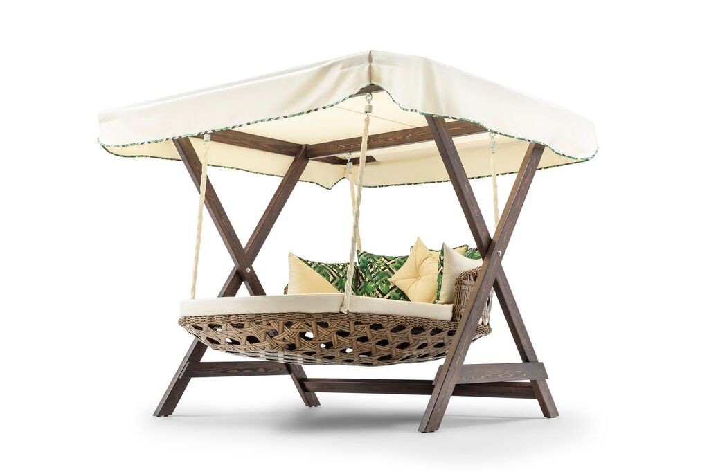 Hanah Home Vrtna ljuljaška Dominic, 188x177x140cm, Krem