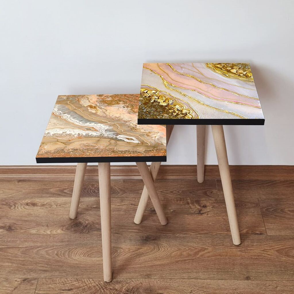 Hanah Home set stolića za kafu 2Shp423, 2 dijela, šareni