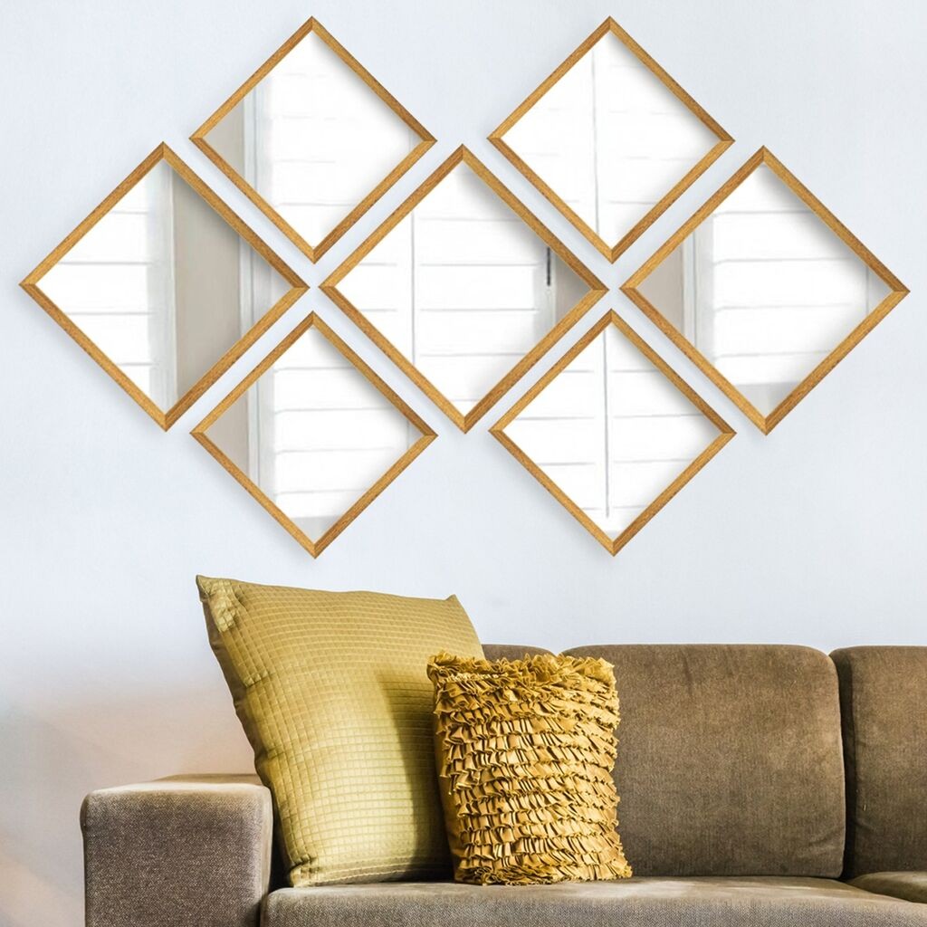 Set ogledala Wallity SETAYNA_044, zlatna boja