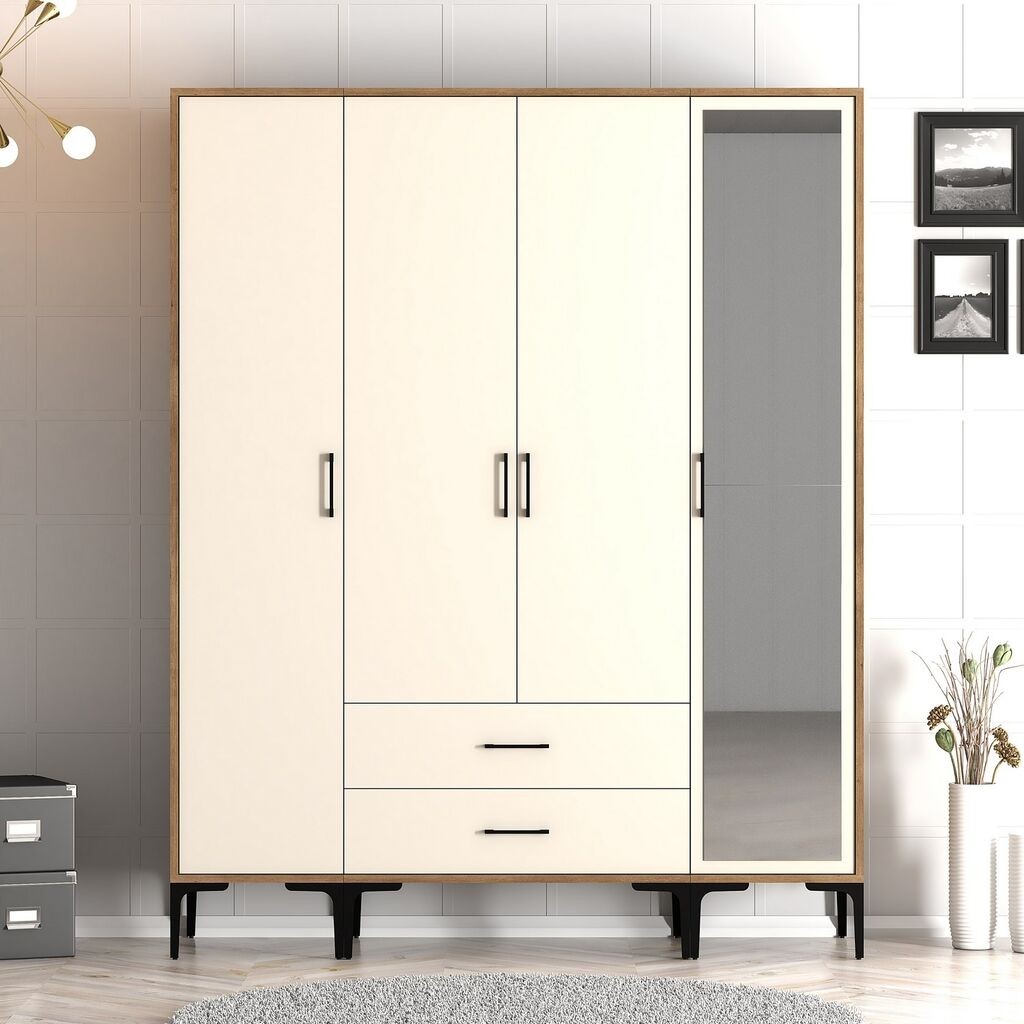 Hanah Kućni ormar Kumsal STR, 160x201.4x47.5 cm, krem