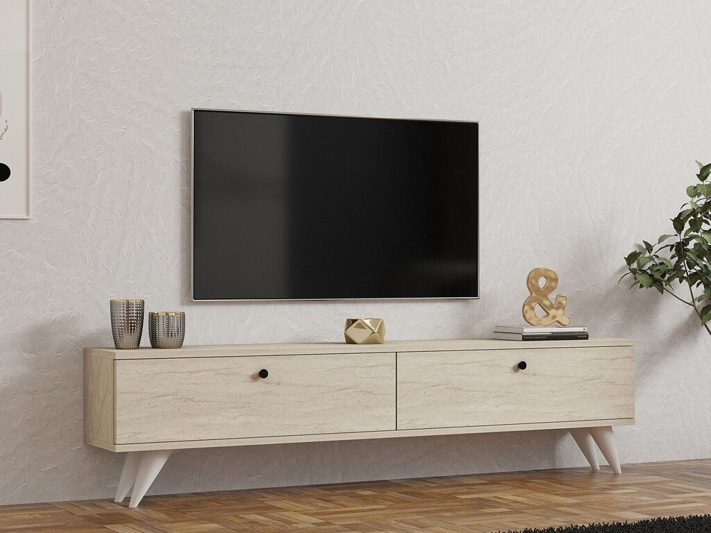 Hanah Home TV komoda Pariz, 160x40x25 cm, krem