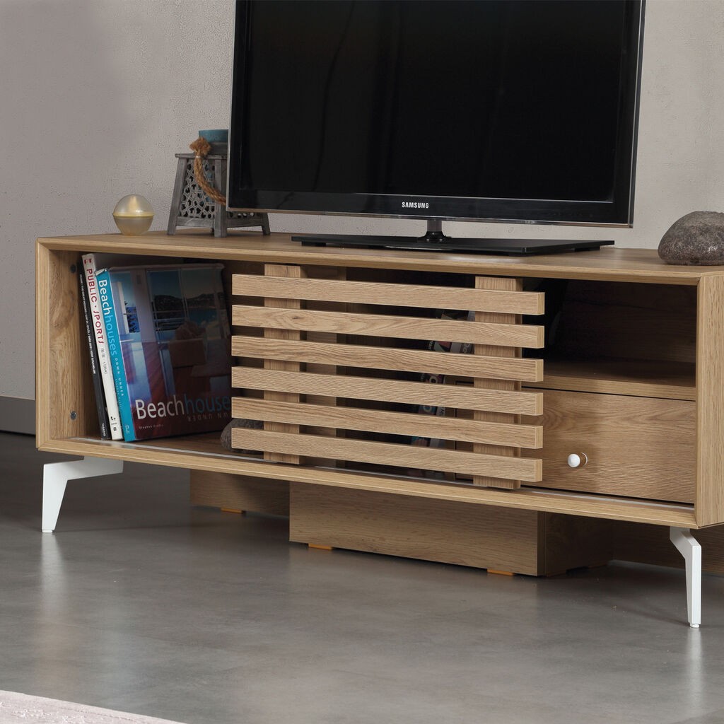 Hanah Home TV ormarić Lulu 125, 125x50x41 cm, Hrast