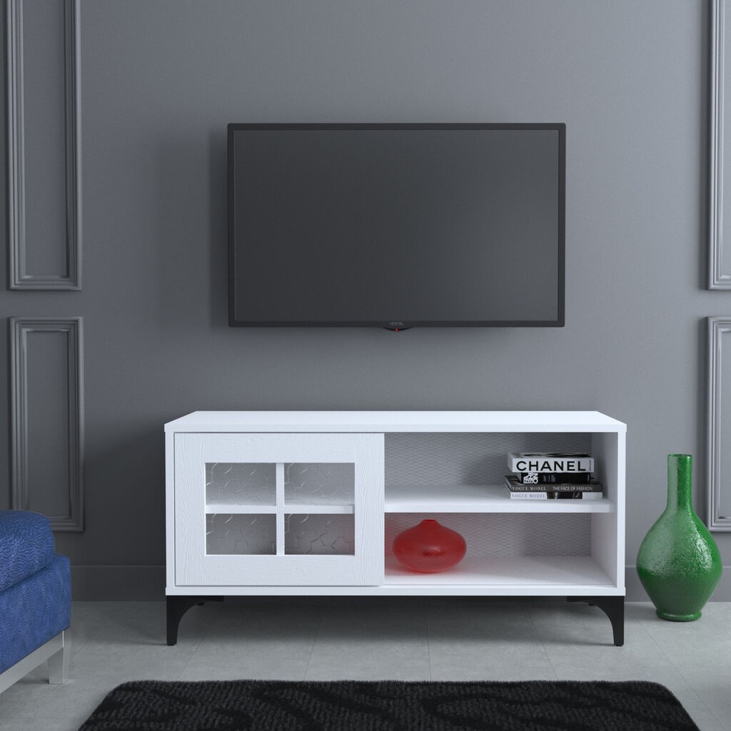 Hanah Home TV ormarić Revival 100, 100 cm x 54 x 42 cm, Bijela