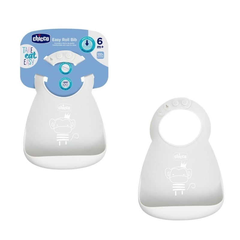 Chicco Silikonski siperak za bebe, Sivi