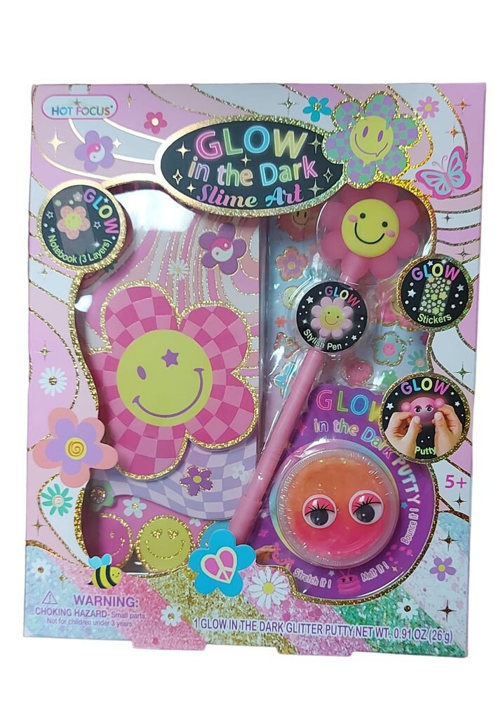 Hot Focus Set za pisanje Glow, Roze