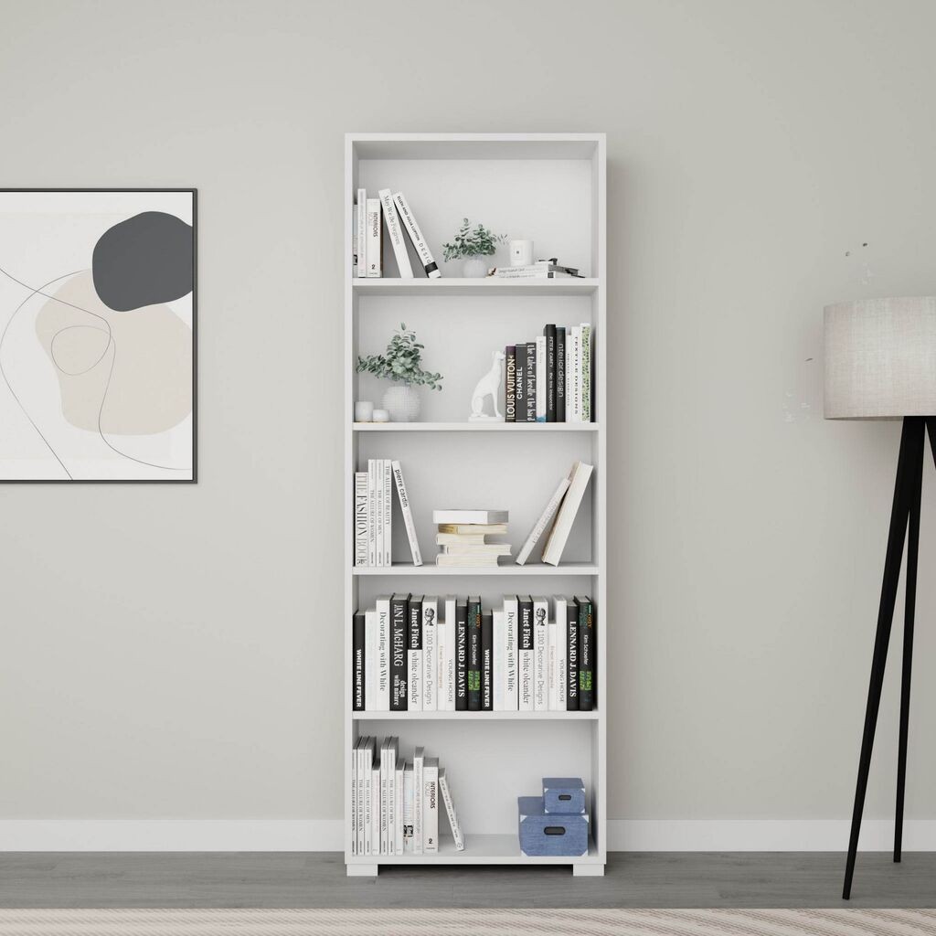 Hanah Home Bookshelf Lucas 1600-110, 64x182x25 cm, Bijela