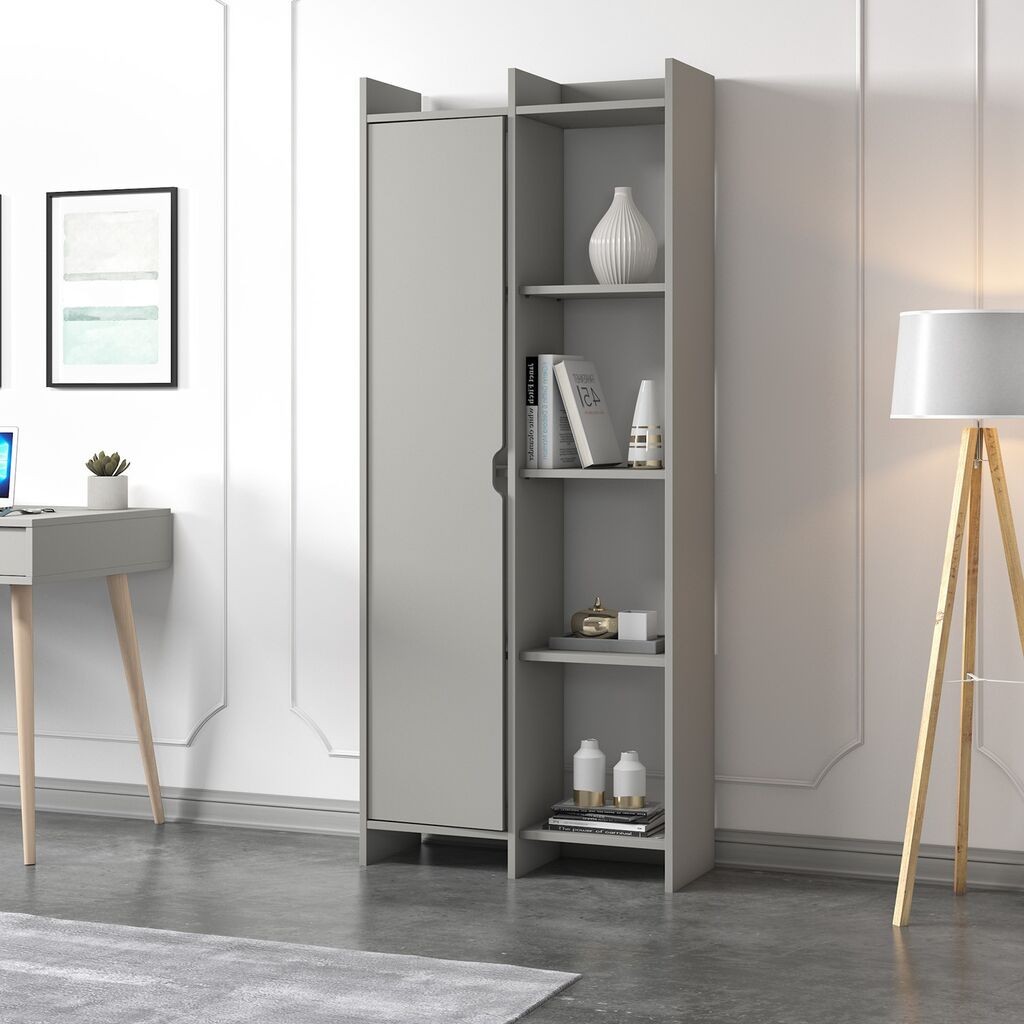 Ponuda za policu za knjige Hanah Home, 70x180x30 cm, siva