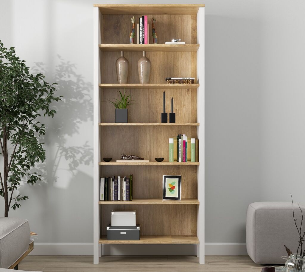 Hanah Home Bookshelf FRN-20068, 83x194x35 cm, Bijela