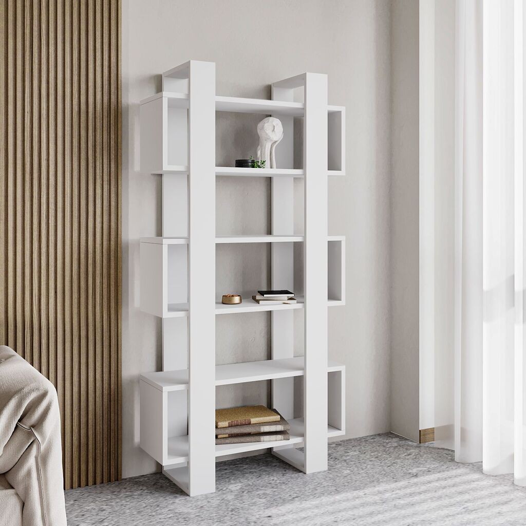 Hanah Home Bookshelf Milano, 80x160x28,6 cm, Bijela
