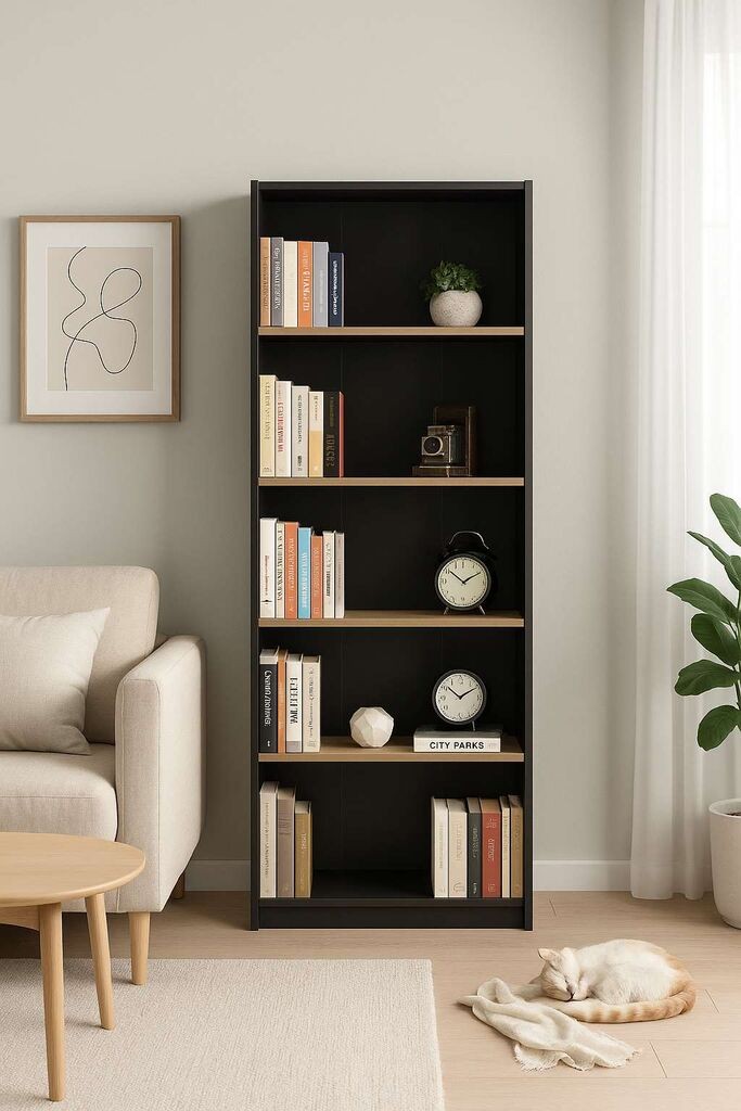 Hanah Home Bookshelf Ktp-350-Ax-1, 64x182x26 cm, Antracit