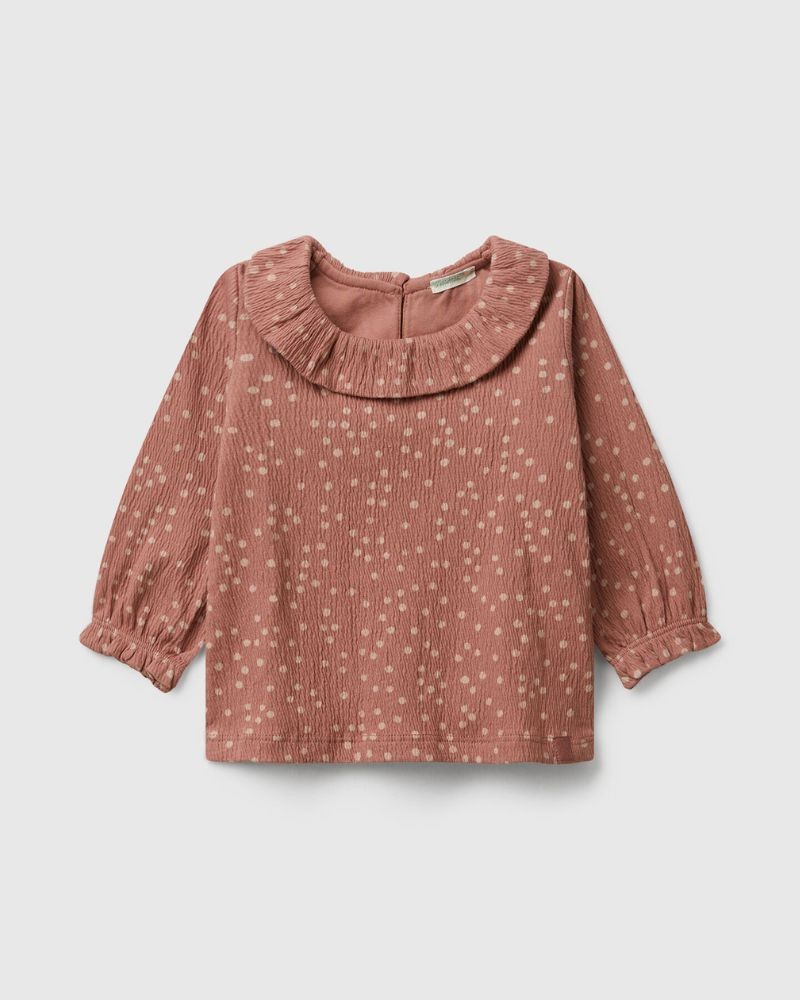 Benetton Majica dugih rukava za bebe 35CUA106JW-60V-74, Smeđa