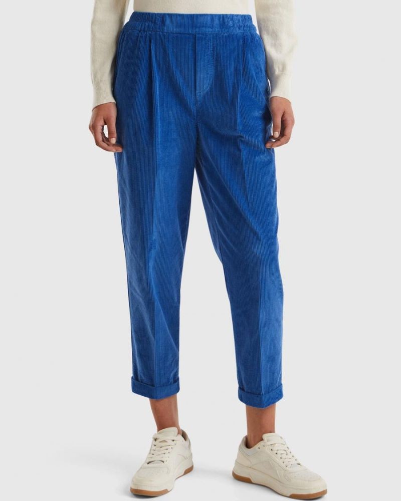 Benetton Ženske pantalone 4HA2556K4-0W5-XL, Plave