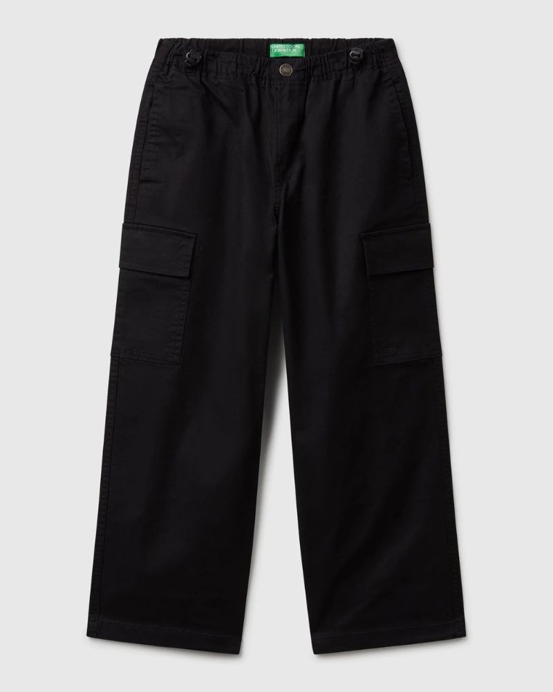 Benetton Pantalone za dječake 4XZXCF04IG-100-M, Crne
