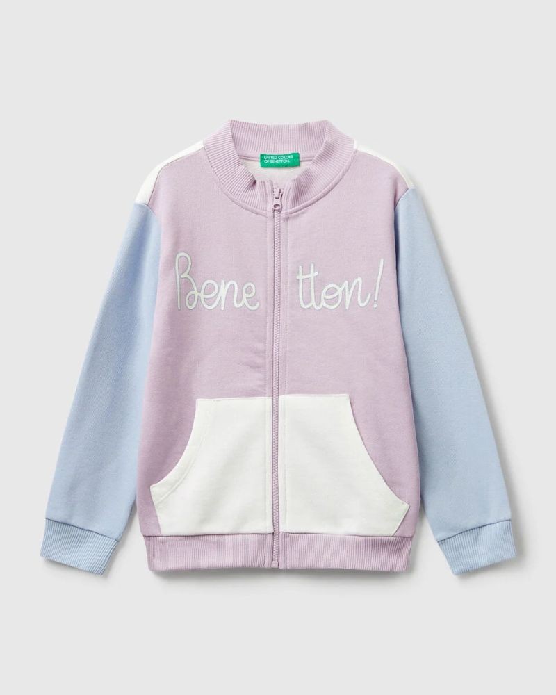 Benetton Dukserica dugih rukava za djevojčice 3J70G503UP-902-XX, Plava