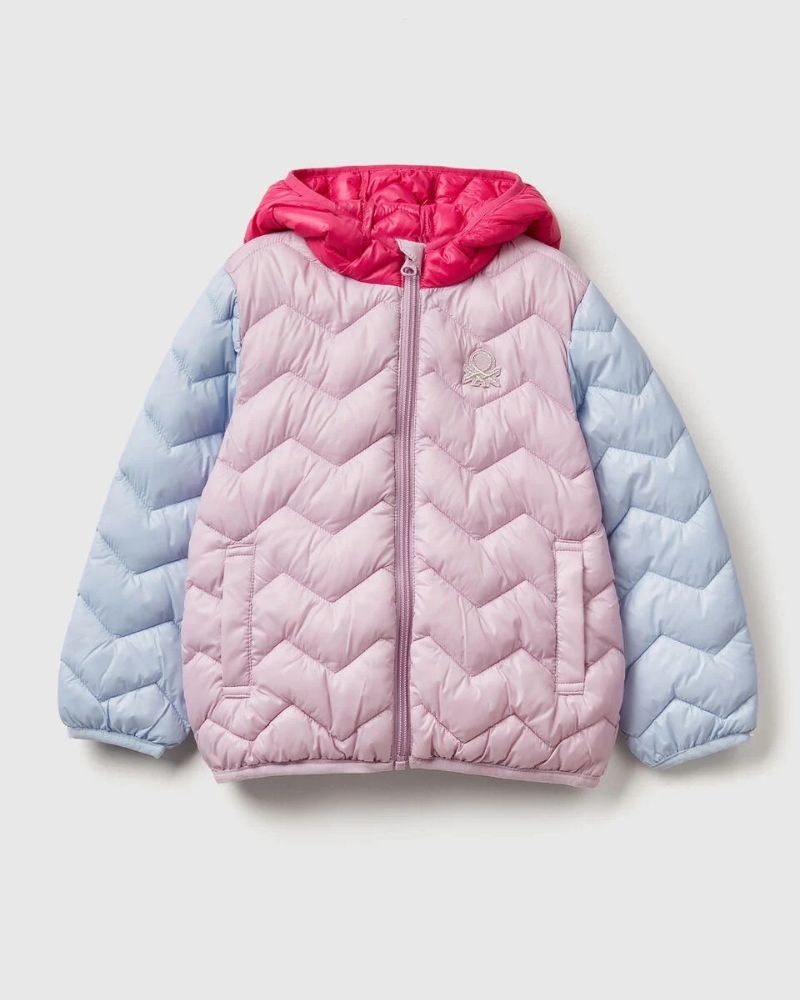 Benetton Jakna za djevojčice 21INGN02ZP-903-90, Roza