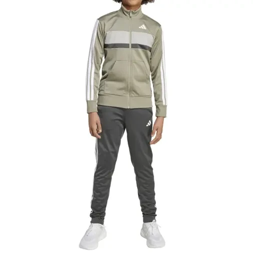 Adidas trenerka za dječake j 3s tiberio ts, siva