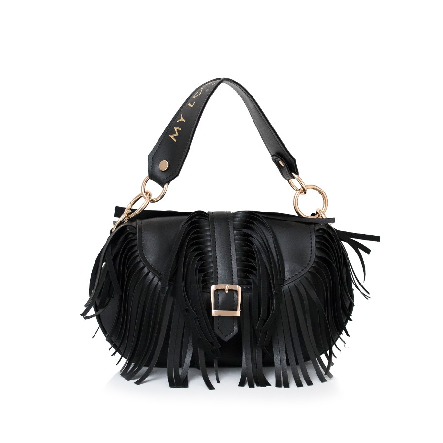 Lovely Bag Calioppe - Crna Torba, Zlatni Metal