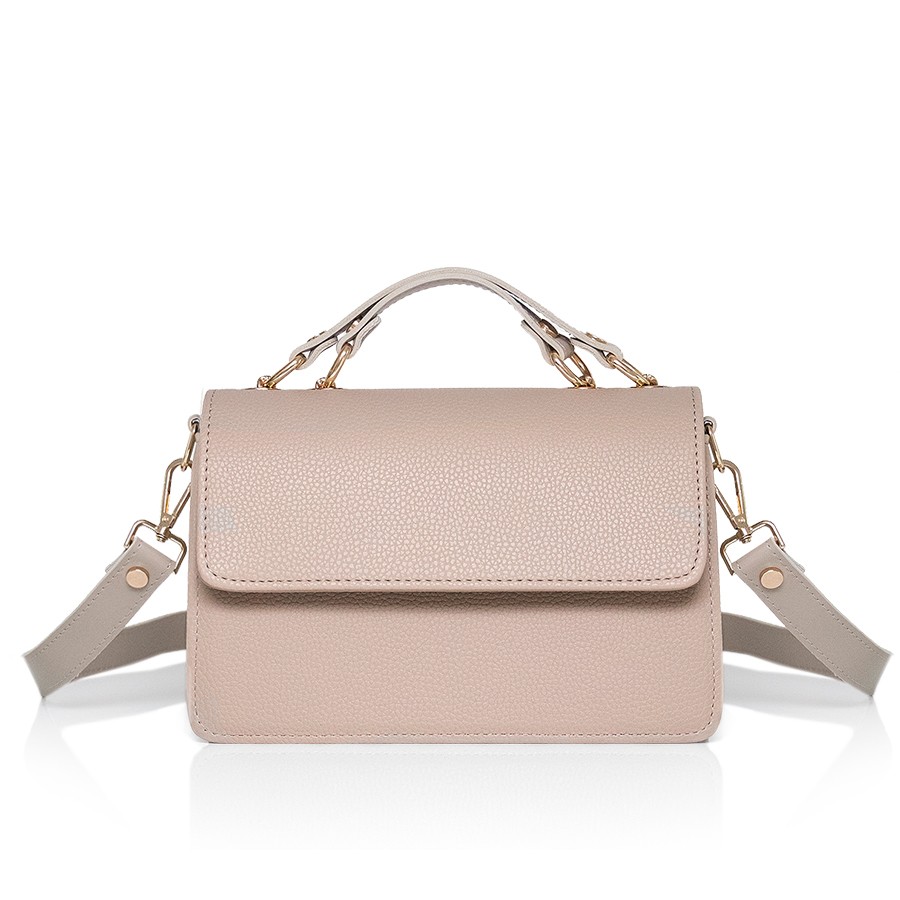 Lovely Bag Debbie - Tamno Bež Torba,  Zlatni Metal