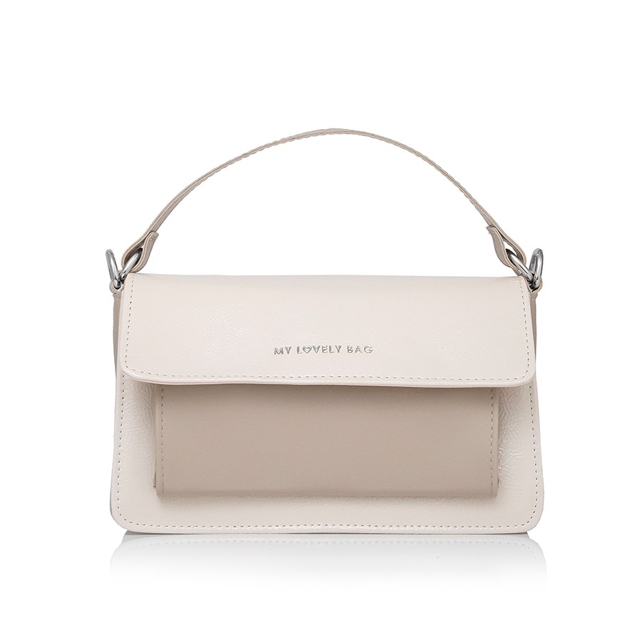 Lovely Bag Destiny - Bež Torba, Srebreni Metal