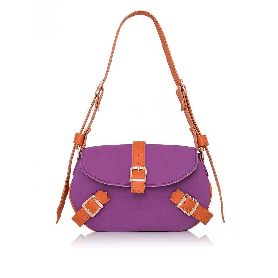 Lovely Bag Chiara Fuksija/Narančasta Torba, Zlatni Metal