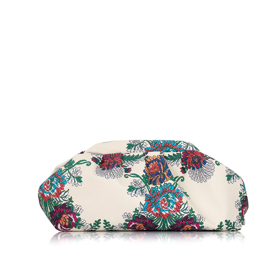 Lovely Bag Candy - Cvjetni Uzorak/Bež Torba, Zlatni Metal