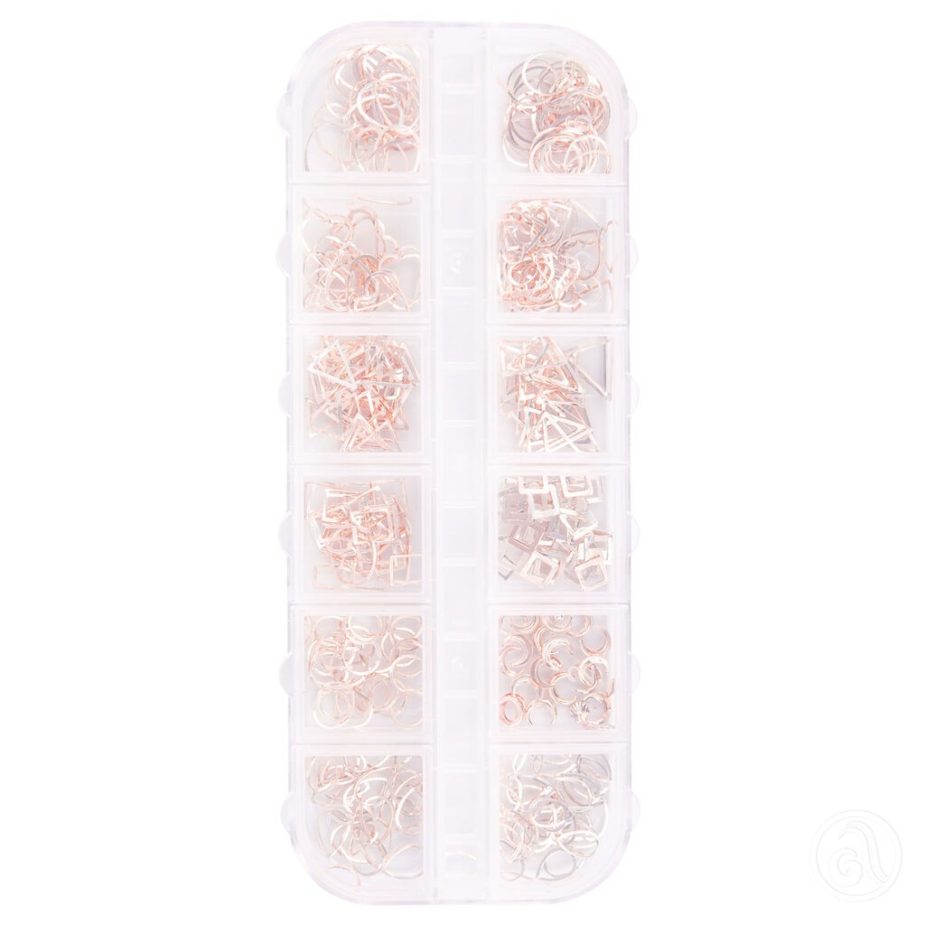 Perfect Nails Ukrasi za nokte STUKIT7, Set od 240 komada, Rose Gold