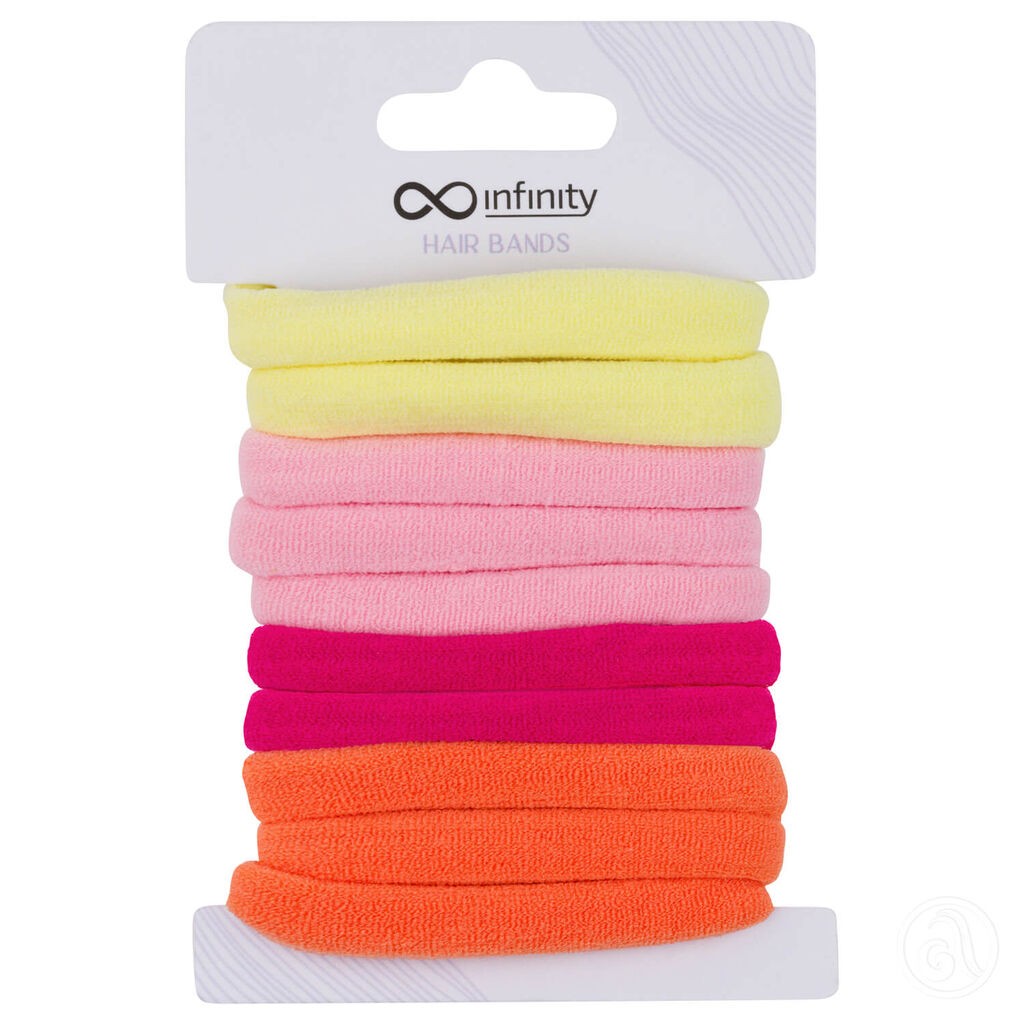 Infinity 10 komada u setu  Gumice za kosu INF358, Višebojne
