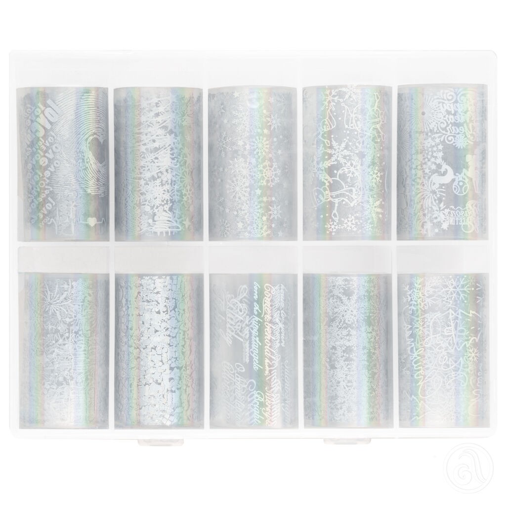 Perfect nails Transfer folije za nokte New Year - TF001-3, 10 komada u setu