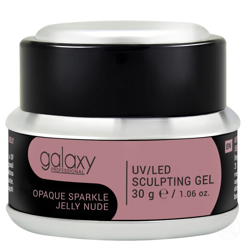 Galaxy Professional Gradivni kamuflažni gel Opaque Sparkle Jelly Nude