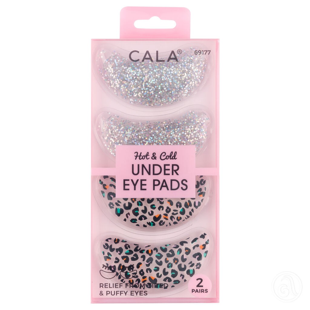 Cala 4 komada u setu  Gel jastučići za predio ispod očiju Hot & Cold Glitter and Animal Print,