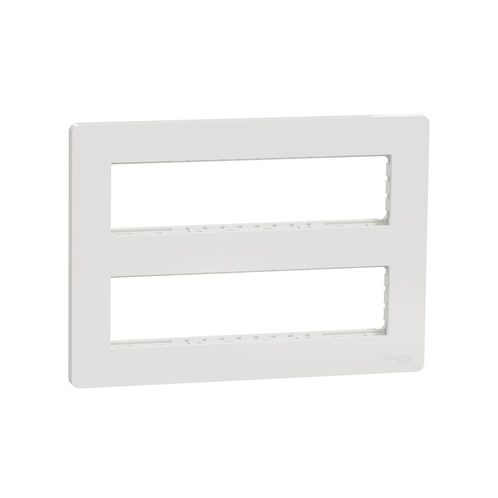 Schneider Electric Maska Modularna NU021820, 2 x 8M, Antibakterijska, Bijela