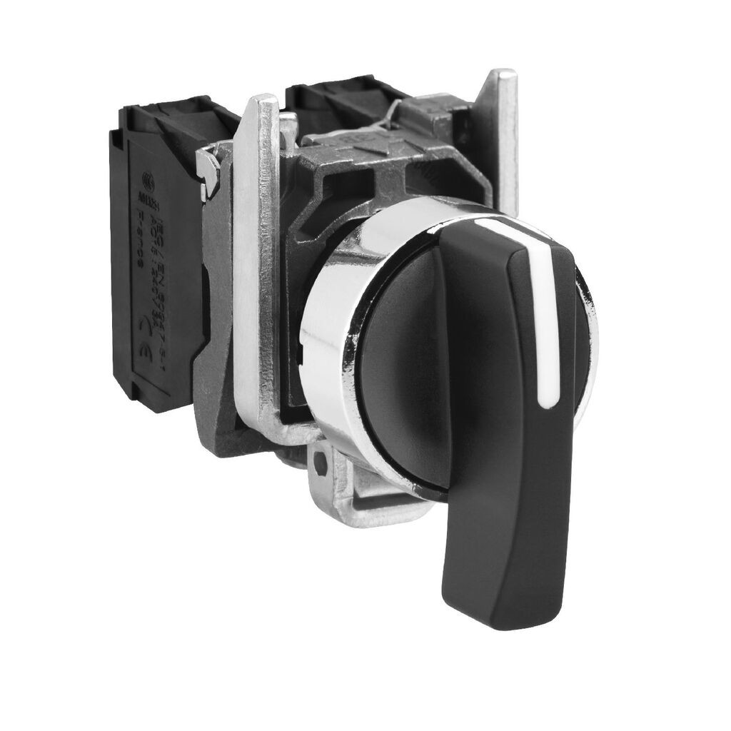 Schneider Electric Preklopka Sa Povratom Sa Dugom Ručicom XB4BJ53, Crna 1-0-2 Fi 22mm 2NO 600V, Metalna