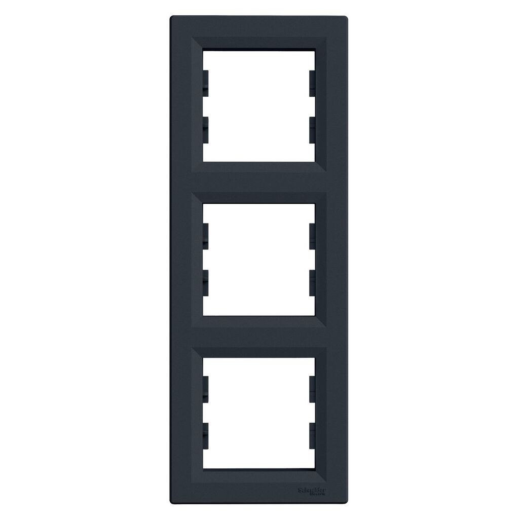 Schneider Electric Okvir vertikalni za 3 elementa, EPH5810371, Crni