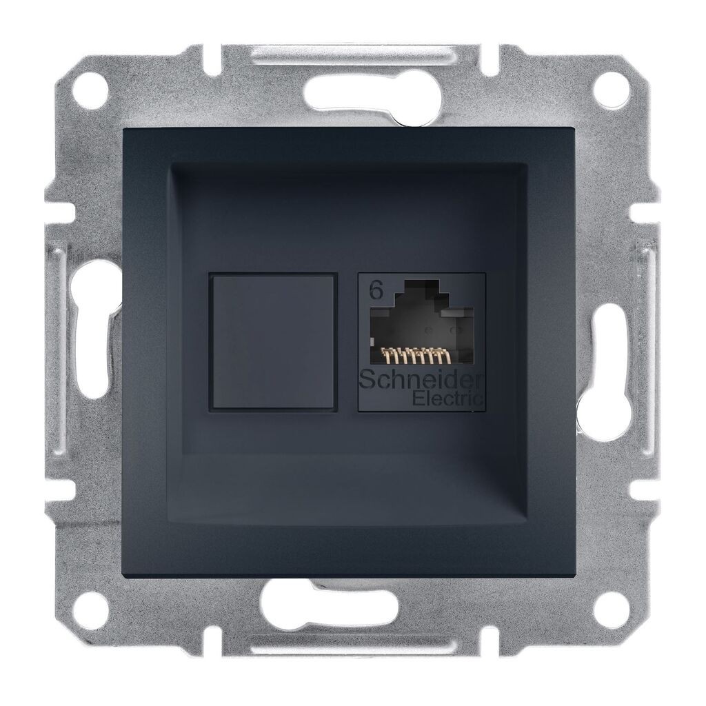 Schneider Electric Utičnica Računarska RJ45 Cat6, EPH4700171, Bez Okvira, Crna