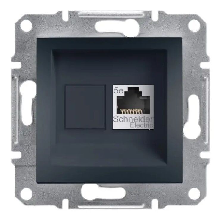 Schneider Electric Utičnica Računarska RJ45, EPH4300171, Bez Okvira, Crna