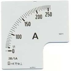 Schneider Electric Skala Ampermetra 16011, 0-200A 200/5 72x72mm 1.3In