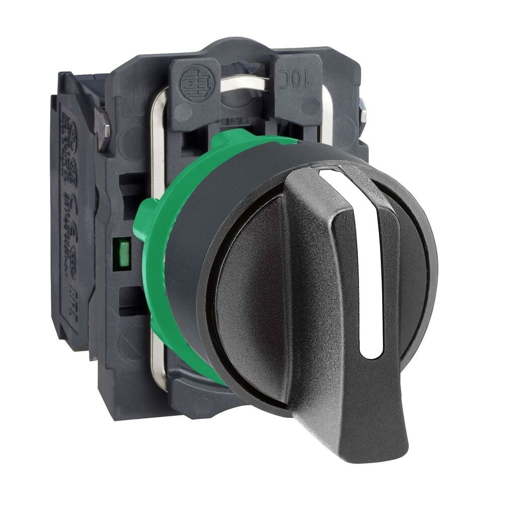 Schneider Electric Preklopka Bez Povrata XB5AD33, Crna 1-0-2 Fi 22mm 2NO 600V, Plastična