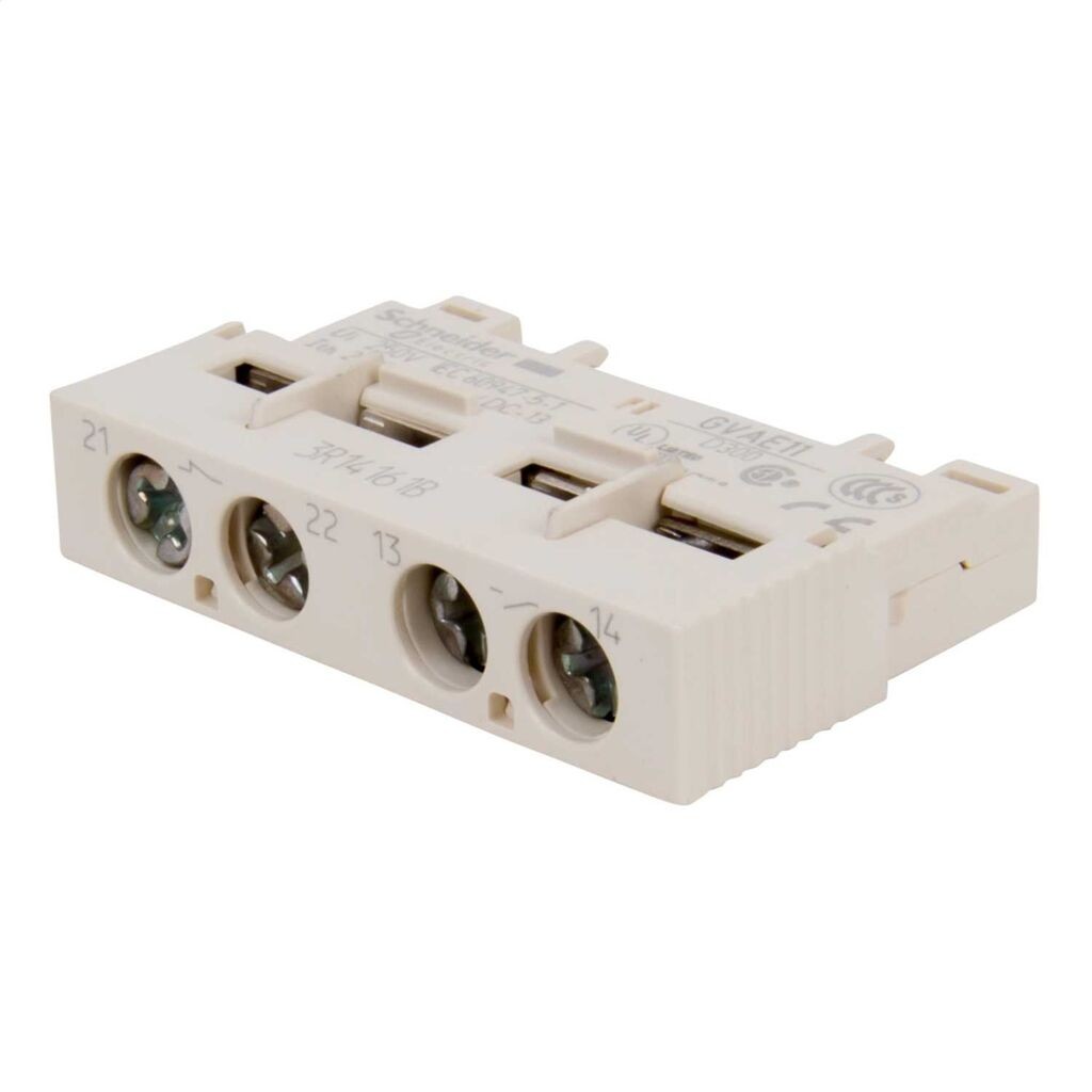 Schneider Electric Prednji Pomoćni Kontaktni Blok GVAE11, Za TeSys GV2 I GV3 1NO+1NC
