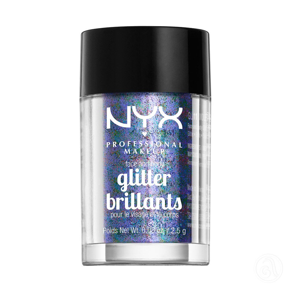 NYX Professional Makeup Gliter za lice i tijelo Face & Body Glitter GLI11 Ljubičasta, 2.5 g